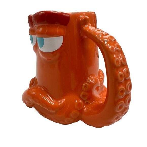 Finding Nemo Finding Dory Octopus Hank Mug Pixar 16 Oz 3D Orange - Picture 2 of 10
